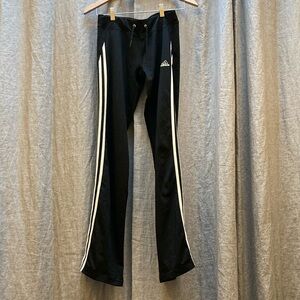 adidas Black Leggings with White Stripes